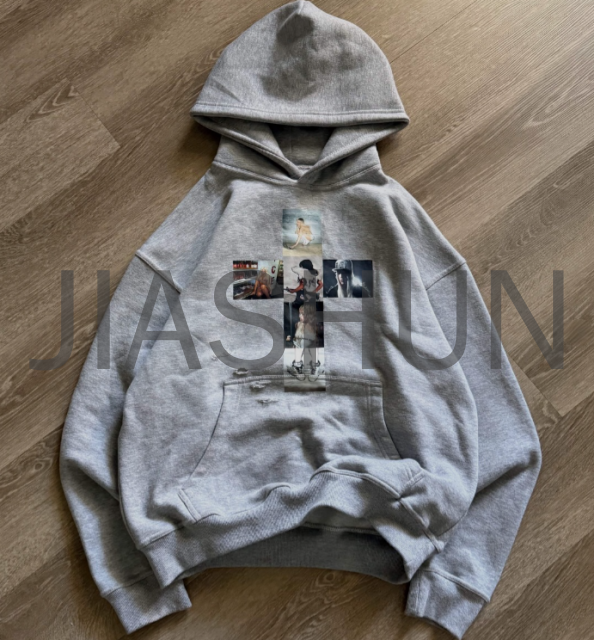 Acid Wash Heavyweight Oversized Pullover Hoodie with DTG Print