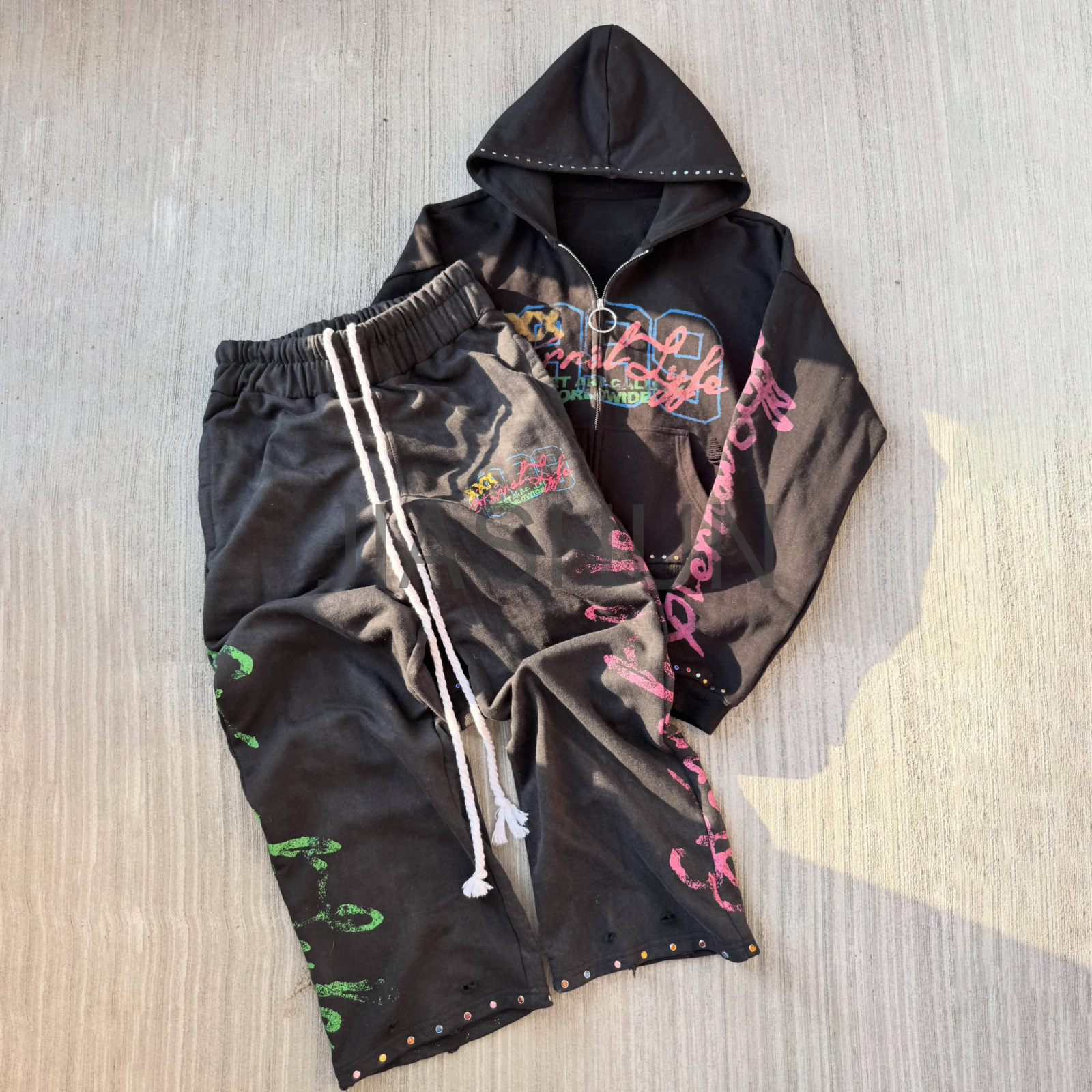 Custom Hoodie Set · 400 gsm · Vintage wash