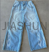 Stone Washed Baggy Heavyweight Denim Pants