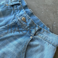 Stone Washed Baggy Heavyweight Denim Pants