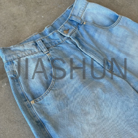 Stone Washed Baggy Heavyweight Denim Pants