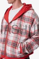 Customized Reversible Flannel Zip up Hoodie