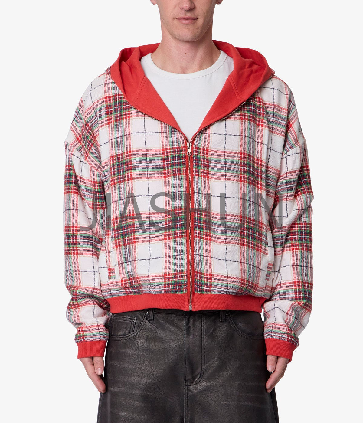 Customized Reversible Flannel Zip up Hoodie