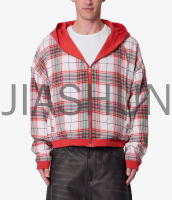 Customized Reversible Flannel Zip up Hoodie
