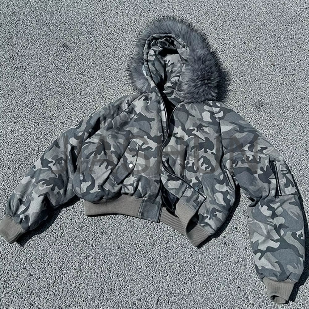 Custom Camo Zip-Up Streetwear Jacket