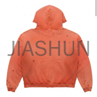 Washed Distressed Collage Art Pullover Hoodie