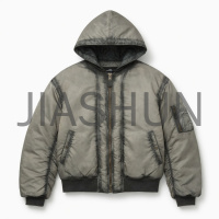Hooded Padded Bomber Jacket