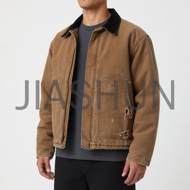 Letterman Quilted Lined Work Jacket