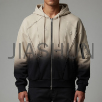 Gradient Vintage Wash Zip Up Hoodie