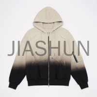Gradient Vintage Wash Zip Up Hoodie