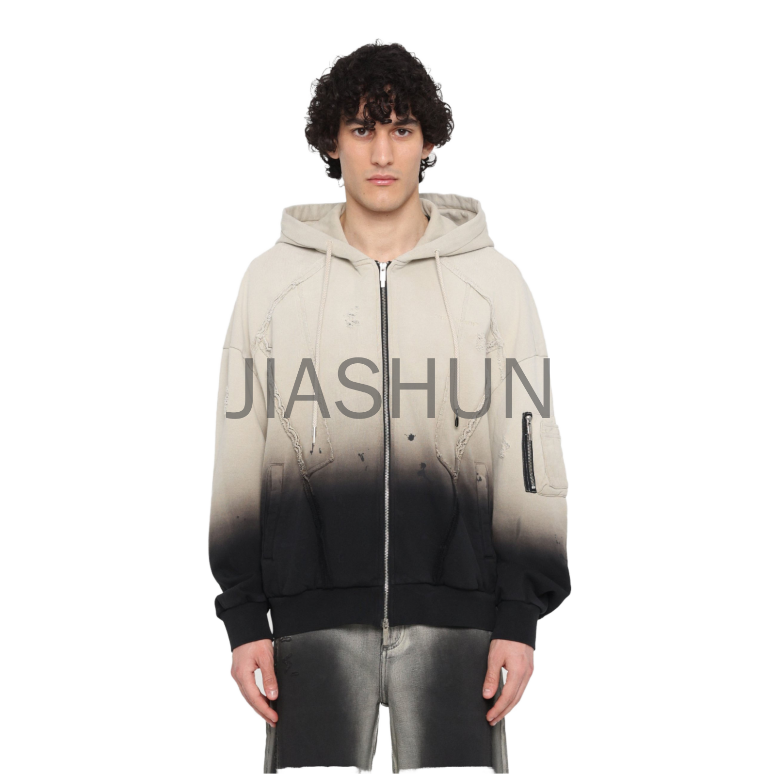 Custom Oversized Zip-Up Hoodie · 500 gsm