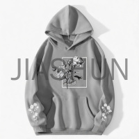 Oversized Rose Graphic Pullover Hoodie