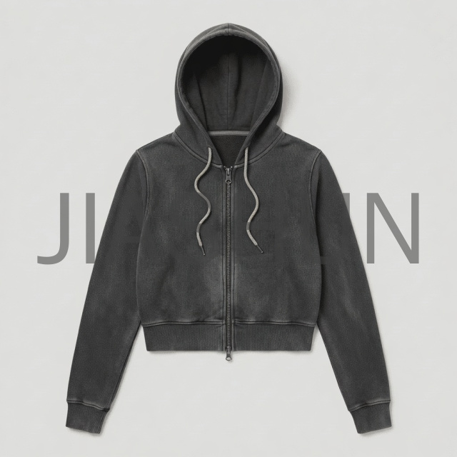 Custom Crop Vintage Hoodie