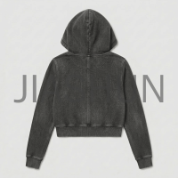 Custom Crop Vintage Hoodie · 500 gsm