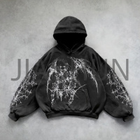 Oversized Branch Graphic Pullover Hoodie