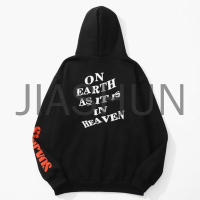 Oversized Multi‑Color Letter Graphic Pullover Hoodie