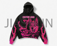 Custom Wolf Graphic Oversized Hoodie