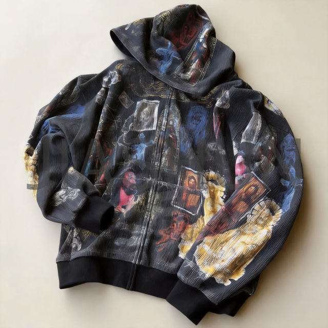 Custom Vintage Zip-Up Hoodie