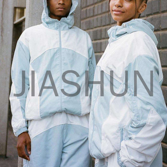 Custom Hooded Color-block Windbreaker