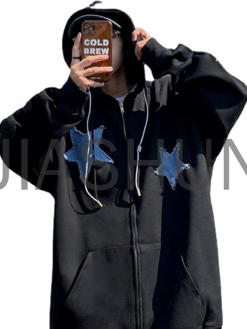 Custom Oversized Hooded Denim Jacket