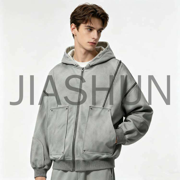 Custom Oversized Hooded Streetwear Jacket · 410 gsm