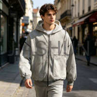Custom Oversized Hooded Streetwear Jacket · 410 gsm