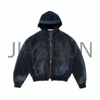 Custom Oversized Vintage Denim Jacket · 360 gsm