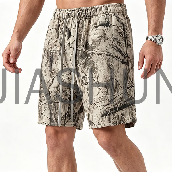 New Arrival Camo Men Elastic Drawstring Casual Sports Shorts