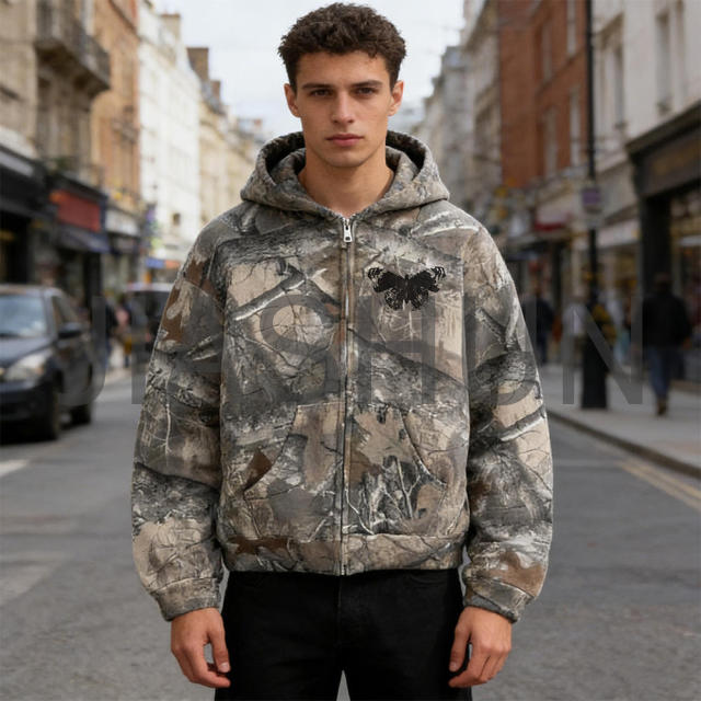 Custom Oversized Camo Hoodie · Embroidery