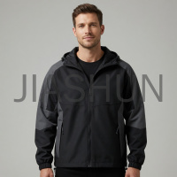 Color Block Hooded Windbreaker Jacket