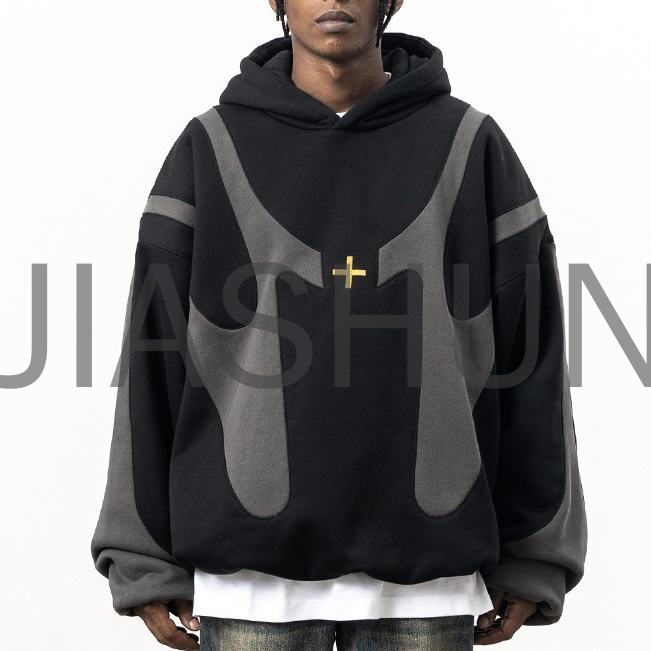 Color Block Paneled Hoodie