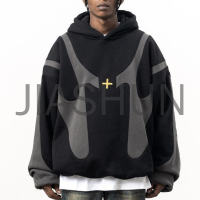 Color Block Paneled Hoodie