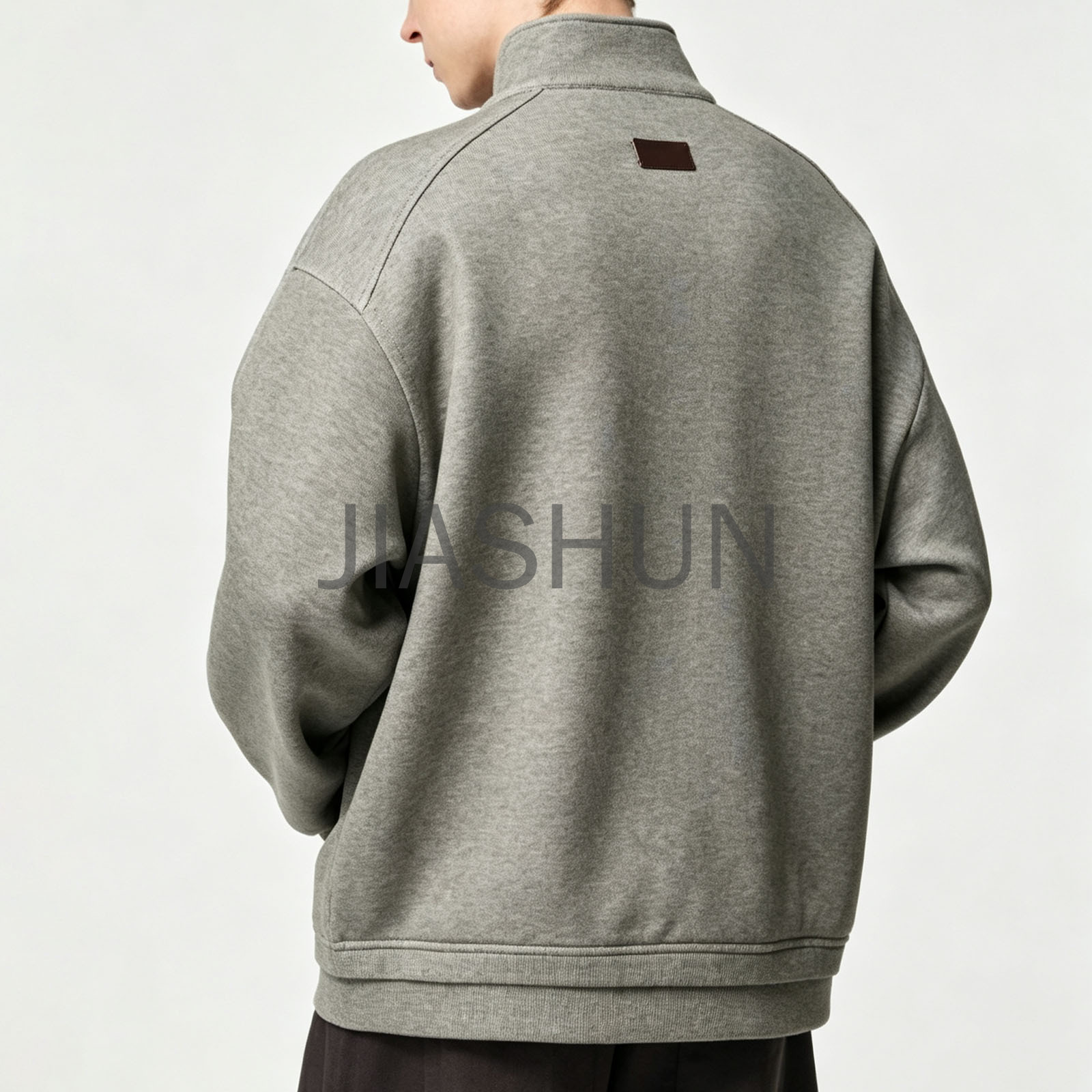 Loose Stand Collar Zip Up Sweatshirt Jacket | Made-to-Order