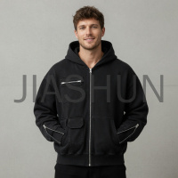 Full Zip Cargo Hooded Jacket