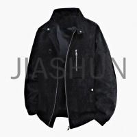 Stand Collar Zip Work Jacket