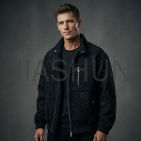 Stand Collar Zip Work Jacket