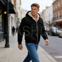 Custom Hooded Zip-Up Streetwear Jacket · 410 gsm