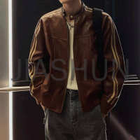 Custom Vintage Zip-Up Leather Jacket · 400 gsm