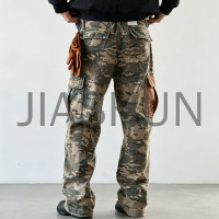 Vintage Camo Patchwork Multi Pocket Cargo Pants