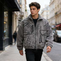 Custom Zip-Up Winter Streetwear Jacket · 440 gsm