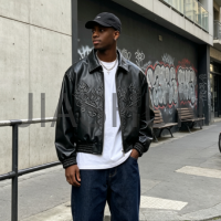 Custom Zip-Up Leather Jacket · 400 gsm
