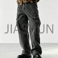 Mens Casual Heavyweight Multi Pocket Cargo Pants