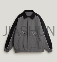 Rivet Contrast Collar Jacket
