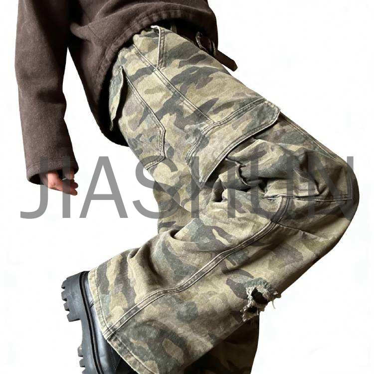 Custom Camo Washed Denim · 350 gsm