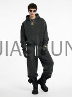 Custom Crop Vintage Hoodie Set · 390 gsm