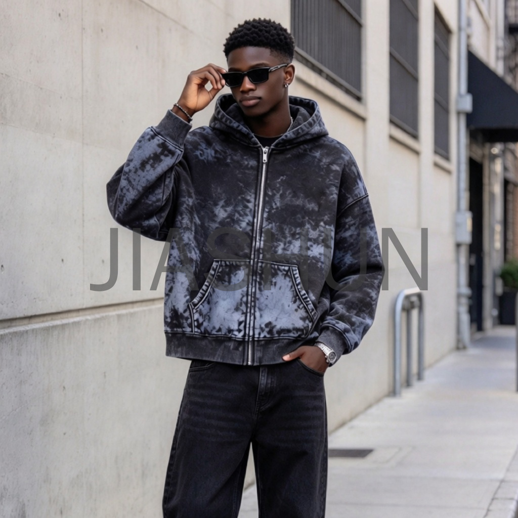 Custom Crop Oversized Hoodie · 390 gsm · Vintage wash