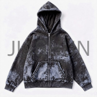 Custom Crop Oversized Hoodie · 390 gsm · Vintage wash