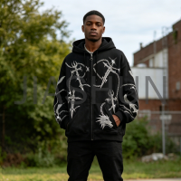 Custom Oversized Hooded Streetwear Jacket · 320 gsm