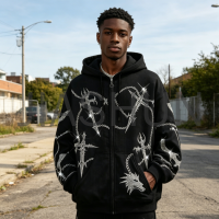 Custom Oversized Hooded Streetwear Jacket · 320 gsm