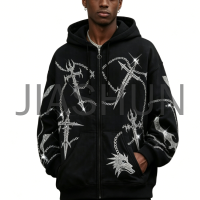Custom Oversized Hooded Streetwear Jacket · 320 gsm